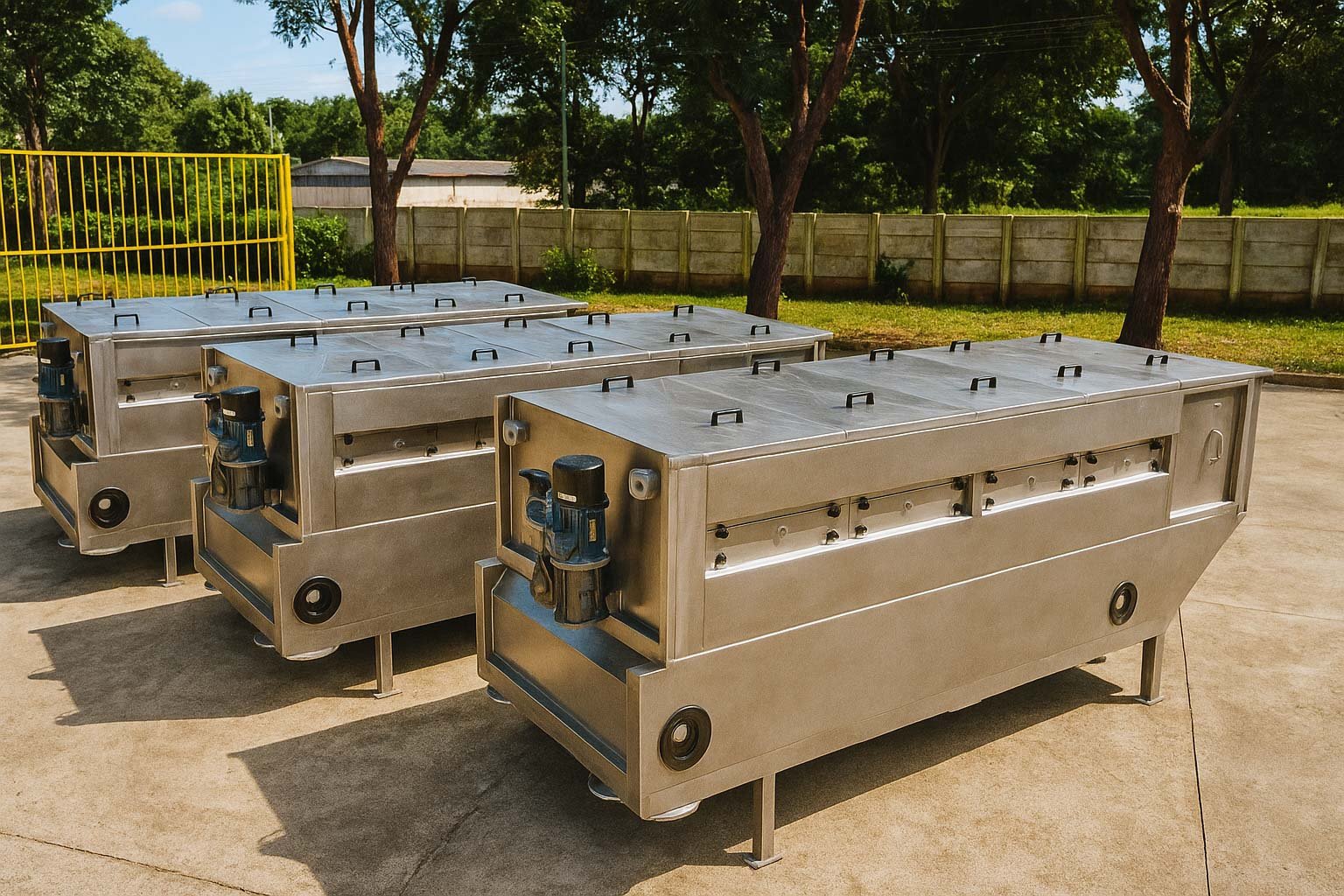 persona realizando pruebas en planta complementaria de tratamiento de aguas residuales - ver detalles de la planta