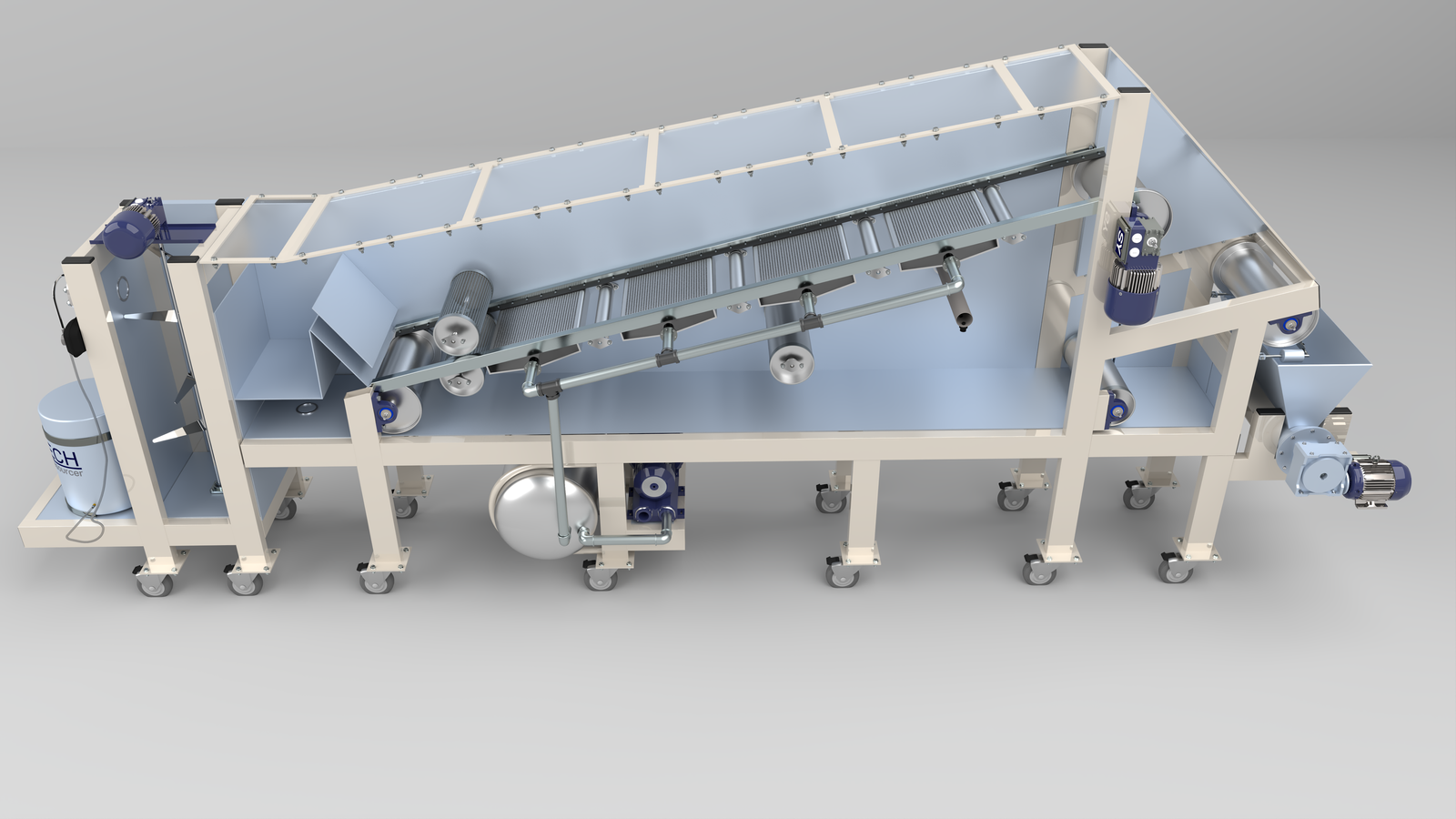 persona realizando pruebas en planta complementaria de tratamiento de aguas residuales - ver detalles de la planta
